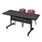 Kobe Rectangle FlipTop Table, 72" W, 29" H, Laminate Top, Gray MKFTM7230GY47BY - alternate 1